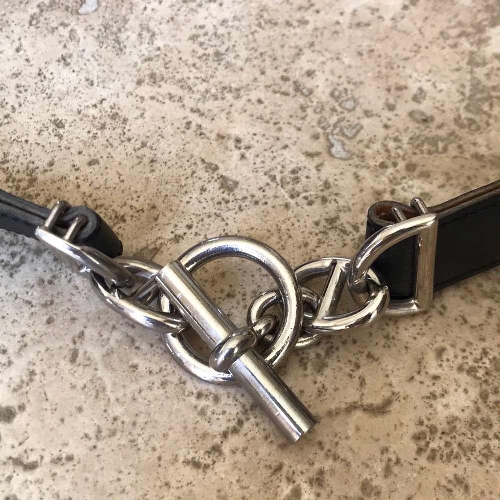 Hermes Belt; 70cm; Black Leather